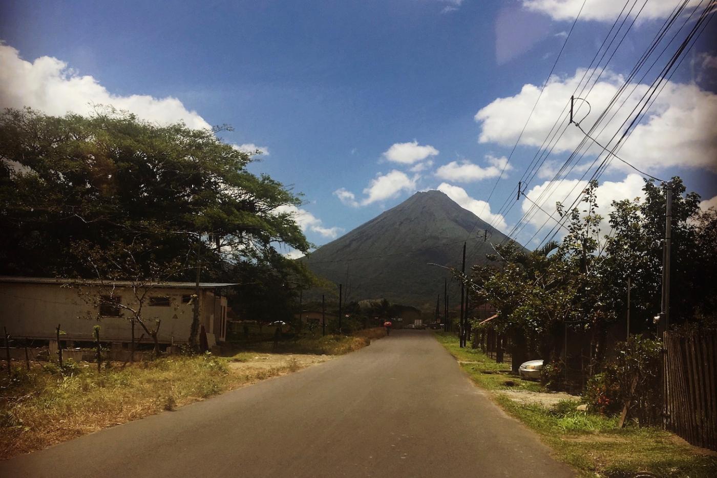 View of Arenal Volcano on my morning commute after dropping my son at school