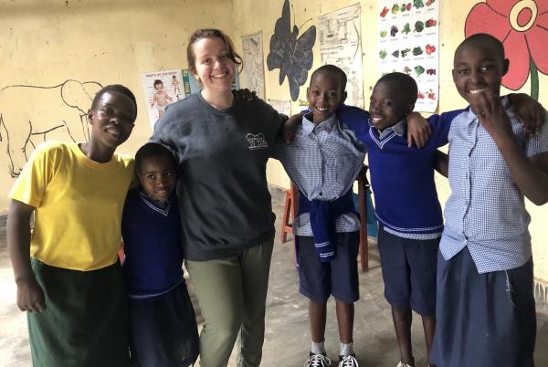 Lillian with some of her students.