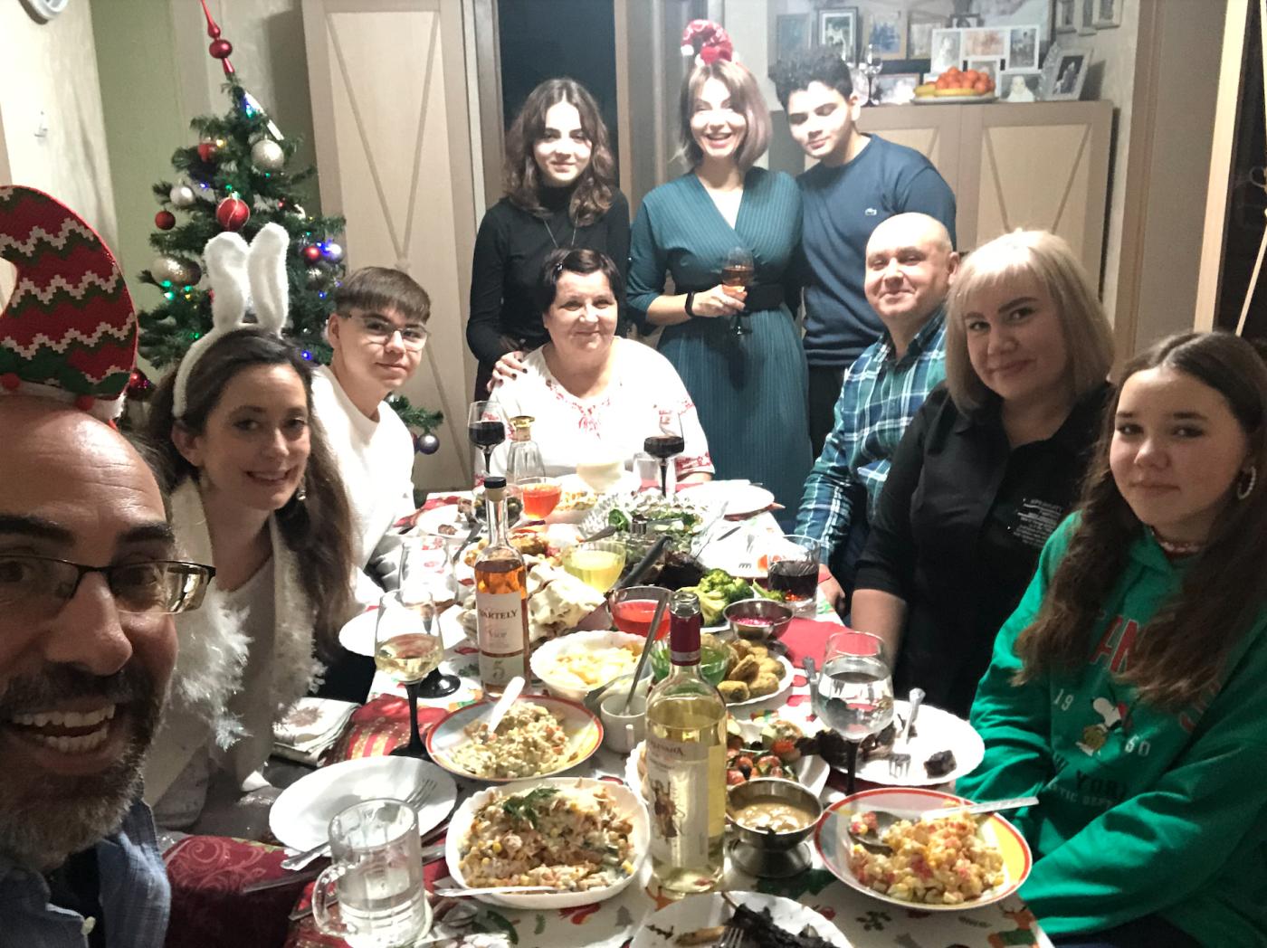 The author, his wife, his adviser, and her family.