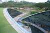 The arts building on Nanyang Technological University campus, as seen from the green roof.