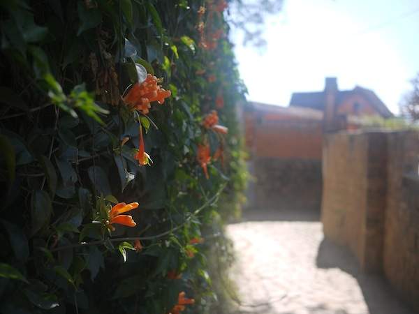 The courtyard of St. Benedictine monastery in Ambositra, Madgascar